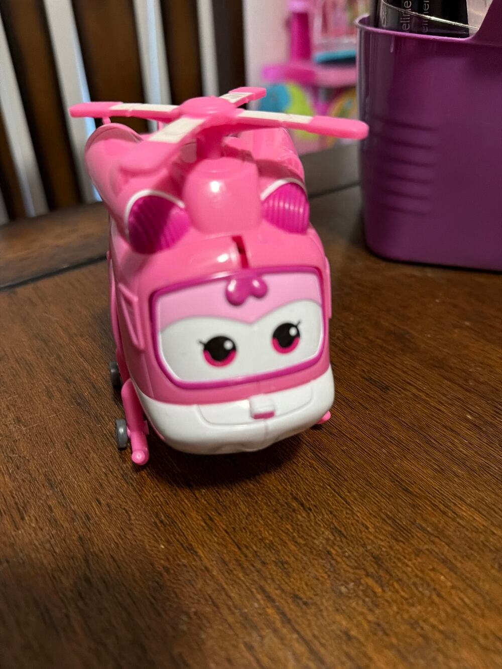 Super Wings Transforming Dizzy Pink Helicopter 5" Figure